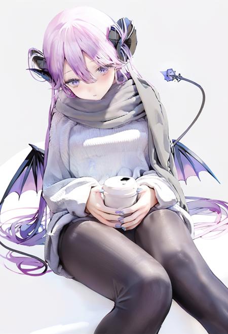 01307-3497287788-best quality, _lora_jimaXL_AWA2_lokr_V53P1_0.95_  1girl, long hair, demon tail, solo, tail, sitting, wings, very long hair, cup,.png